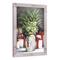 Christmas Flower Vase Western White Framed Print